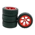 thumbnail image 3 of Set/4pcs 30mm Wheel with Tires :28 K969 K989 P929 RC Car Parts - Red, 30mm, 3 of 6
