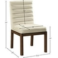 thumbnail image 3 of Meridian Furniture Evelyn Cream Velvet Dining Chair, 3 of 8