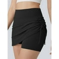 thumbnail image 4 of Women'S 2-in-1 Convertible Athletic Skirt with Drawstring - Knee-Length Skort with Pockets for Sports & Casual Black L, 4 of 8