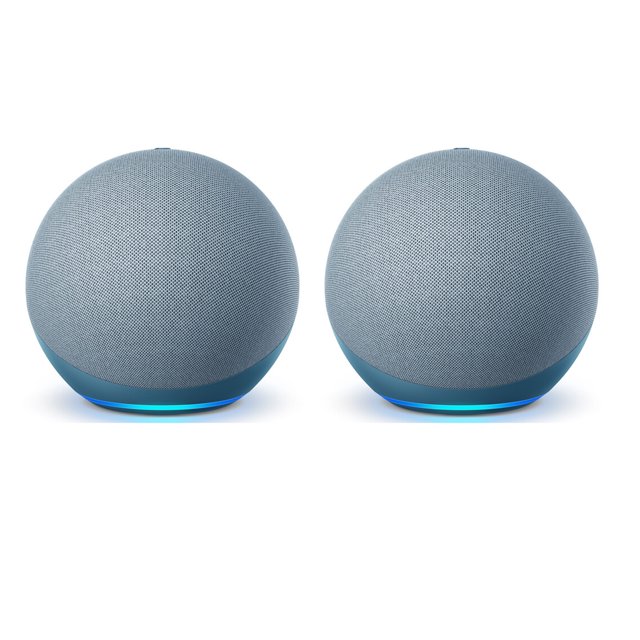 Altavoz Inteligente Amazon Echo Dot (4.ª Generación) con Alexa - Azul Crepúsculo (Pack de 2)