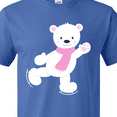 thumbnail image 4 of Inktastic Polar Bear, White Bear, Ice Skating Bear, Scarf T-Shirt, 4 of 5