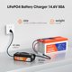 thumbnail image 2 of Cargador de batería LiFePO4 de 14,6 V 50 A, cargador de batería de litio de carga rápida con activación igente, indicador LED, terminal de cable y protección coleta, 2 of 5