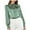 Mint Green, variant on Idoravan Long Sleeve Shirts for Women Women's Spring Summer Fashion Solid Color Long Sleeve Round Neck Top/Shirt