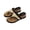 Black, variant on Women’s Woven Flip Flop Sandals, Low Wedge Thong Slides, Casual Summer Shoes