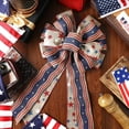 thumbnail image 2 of SLYNSHome Grandes Couronnes Patriotiques du 4 Juillet, Nœuds Rouges Bleus Blancs Drapeau Américain Étoiles et Rayures Nœuds pour Intérieur Extérieur, 2 of 9