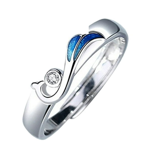 Anillo de un par de hombres y mujeres de plata de luz Senior Sense Design Ancient Couple Ring