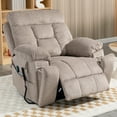 thumbnail image 6 of LEGAHOME Oversize Lift Recliner Chair, Electric Power Lift Chair with Heated and Massage Function, Large Fabric Recliner with Remotes & Cup Holders, Wide Seat Lounge Sofa for Big and Tall, Light Brown, 6 of 9