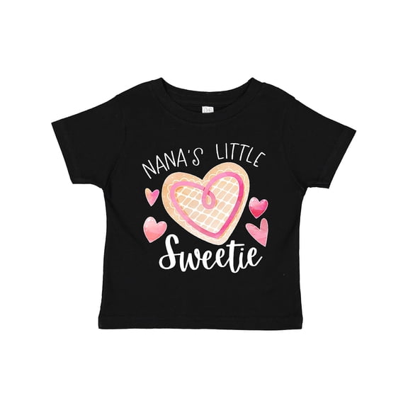 Inktastic Nana's Little Sweetie with Pink Heart Cookie Boys or Girls Toddler T-Shirt