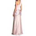 thumbnail image 7 of EliteGoogv Womens Bodycon Dresses One Shoulder Asymmetric Ruched Long Dresses For Women Slim Fit Satin Formal Evening Party Dresses Pink, 7 of 7