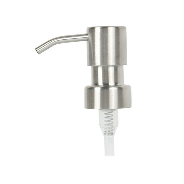 Huanglei Tête de Distributeur de Savon de Rechange pour Tailles Standard 28/400 et 24/410, Finition en Acier Inoxydable Brossé, Tête de Distributeur de Savon Réutilisable pour Cuisine Salle de Bain