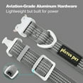 thumbnail image 4 of Plutus Pet Reflective Dog Collar with Aviation Aluminum Buckle, Neoprene Padded for comfort, Lightweight, Heavy Duty Nylon Collar for Puppy Small Medium Large Dogs (Gray, L), 4 of 10