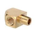 thumbnail image 2 of Elbow Brass Pipe Adapter, Anti-Corrosion Solid 3 Way Brass Pipe Fitting Durable 1/8in NPT Male Thread  For Auto Modification, 2 of 8
