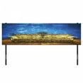 thumbnail image 3 of Victorian Headboard, Victorian Sofa in Room Interior Wooden Floor Timber Panel Curve Aged, Upholstered Decorative Metal Bed Headboard with Memory Foam, King Size, Brown Yellow Royal Blue, by Ambesonne, 3 of 4