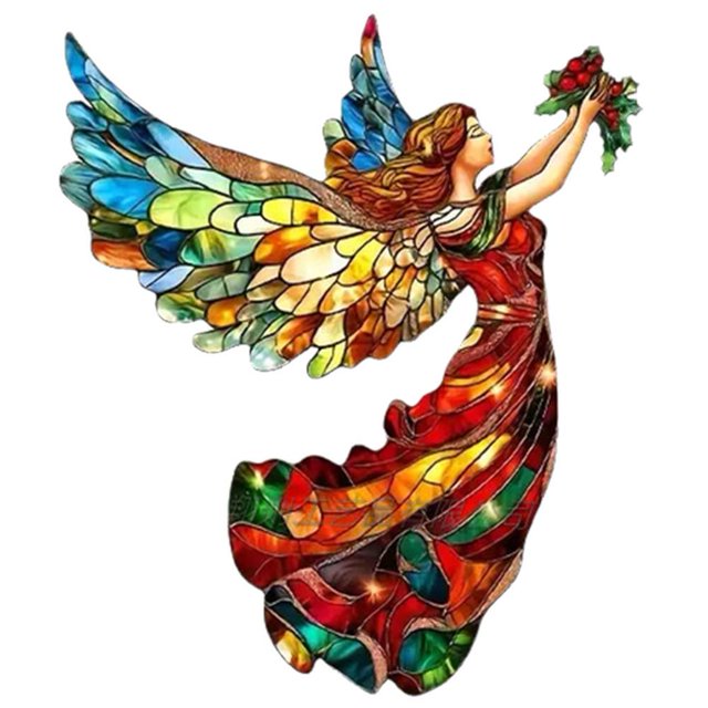 LUVCLS Atrapasol de ángel navideño - Ventana de acrílico Regalo perfecto de Navidad