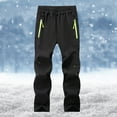thumbnail image 2 of IROINNID Boys and Girls Plush Solid Color Keep Windproof Water Proof Outdoor Hiking Ski Pants 5T, 2 of 9