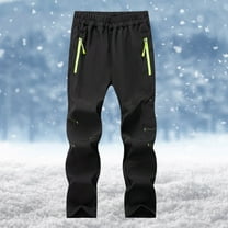 Luxalzxs Kids Ski Pants Waterproof Snow Pants Youth Boys Girls Outdoor Winter Warm Elastic Waist Softshell Hiking Insulated Snowboard Pants with Zipper Pockets