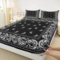thumbnail image 3 of Castle Fairy Teens Boys Girls Hippie Paisley Twin Sheet Sets 3pcs,Bohemian Mandala Twin Fitted Sheet Microfiber,Southwestern Exotic Style Breathable Flat Sheet,Luxury Bedroom Decor, 3 of 7