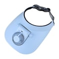 thumbnail image 2 of 1pc Blue Summer Solar Rechargeable Peak Cap, USB Breathable Sport Fan Hat With Cooling Fan, Rotating Fan Head Breathable Mesh for Outdoor Fishing Gardening, 2 of 6