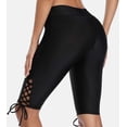 thumbnail image 5 of Alove Women's High Waisted Drawstring Swim Long BoardShorts Stretch Solid Knee Length Surfing Swim Pants, 5 of 6