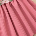 thumbnail image 4 of HCNTES Toddler Girls Baby Summer Dress Ruffle Sleeve Casual Party Dress for Little Children Big Kids 1-6T 7-12T(4-5 Years,H03-Pink), 4 of 9