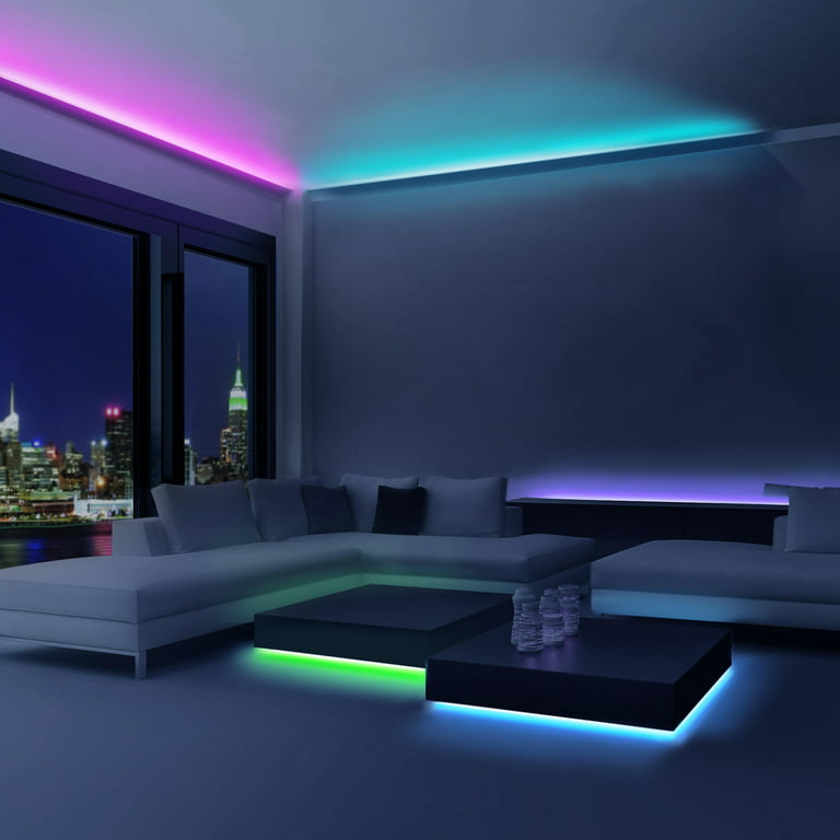 Rummet ballet udgifterne Merkury Innovations Smart LED Strip Lights, 6.5ft, Trimmable, Dimmable -  Walmart.com