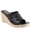 Black, variant on SoftWalk Womens Hastings Leather Slip On Wedge Sandals