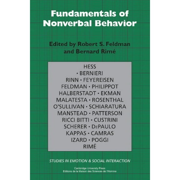 Studies in Emotion and Social Interactio Fundamentals of Nonverbal Behavior, (Paperback)