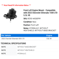 thumbnail image 2 of Front Left Engine Mount - Compatible with 2022 Chevy Silverado 1500 LTD 5.3L V8, 2 of 2