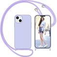 thumbnail image 1 of Nupcknn Funda con Cordón para iPhone 12, Funda de Silicona Líquida Collar Ajustable Funda para Teléfono Funda con Cordón para Teléfono Celular Funda de Protección Completa para iPhone 12, 1 of 4