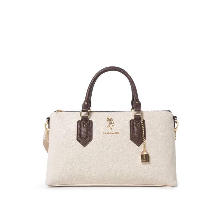 U.S. Polo Assn. Women's Lock Satchel, Ivory photo 1
