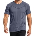 thumbnail image 4 of Big and Tall Mens Athletic Muscle Tee Quick Dry Crew Neck Moisture-Wicking Workout Shirt Fathers Gift M-5XL, 4 of 4