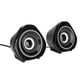 thumbnail image 4 of Altavoces para computadora, pequeños altavoces de escritorio con cable, alimentación USB, Plug and Play, con luz LED para Xbox, PC, teléfono inteligente, estándar, negro, luz azul., 4 of 14