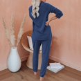 thumbnail image 3 of FIOPHY Womens 2 Piece Outfits Casual Sets Long Sleeve Tops and Jogger Sweatpants Sweats Suits Loungewear Pajama Set, 3 of 7