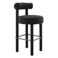 thumbnail image 2 of Modway Toulouse Boucle Fabric Bar Stool in Black Black, 2 of 9