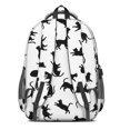thumbnail image 3 of Black Cat Silhouette White Pattern Cute School Backpack Bag with Padded Back and Adjustable Shoulder Straps 16.9 X 12.6 X 5.9 Inches, 3 of 5