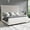 Cream, variant on VanAcc Velvet Upholstered Platform Bed Frame with Deep Button Tufted Tall Sleigh Headboard, Cream, King