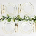thumbnail image 6 of Balsa Circle 20 Clear Gold Round 7" Plastic  Dessert Plates Reef Design Disposable Tableware, 6 of 6