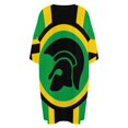 thumbnail image 5 of A Trojan Uk Flag in The Colors of Jamaica Sleepshirts For Sleeping Travels Loose Sleepdress Pajama Dress Soft Nightdress Sleepwear, 5 of 7
