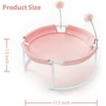 thumbnail image 6 of Kenyone Elevated Cat Hammock Bed with Plush Mat & Fur Ball, Pink, 6 of 7