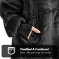 thumbnail image 4 of Degrees of Comfort Wearable Blanket Hoodie for Adults Women & Men - Cozy Warm, One Size Fits All, 4 of 14