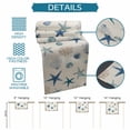 thumbnail image 6 of Blue Starfish Coastal Table Runner 70 Inches, Summer Beach Coral Linen Texture Bed Runner Dresser Scarves Tabletop for Indoor Outdoor Parties/Ceremony/Banquet, 13" x 70", 6 of 9