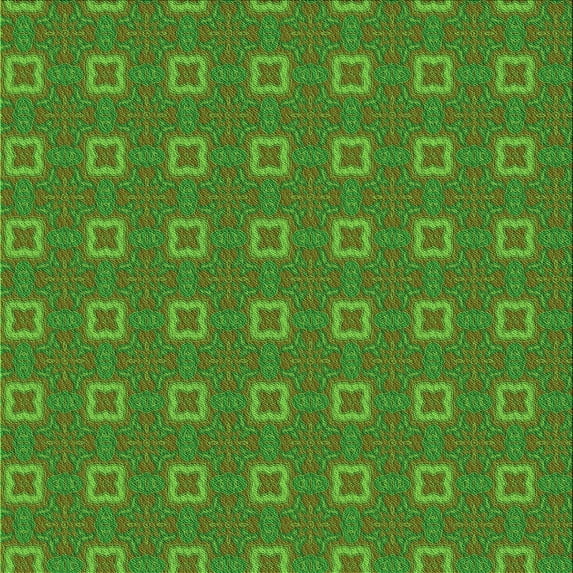 Ahgly Company Indoor Square Patterned Seaweed Green Area Rugs, 6' Square