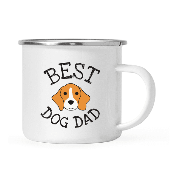 Koyal Wholesale Best Dog Dad Stainless Steel Campfire Coffee Tea Mug, Beagle, Dog Graphic, 1-Pack