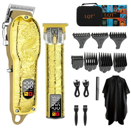 LQT Rechargeable Hair Clipper For Men - Cordless Trimmer, Professional Barber Haircutting Tool, 2 in 1 Hair Clipper Set