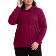 thumbnail image 4 of Cueply Women's Plus Size Hoodie Pullover Sweatshirt Long Sleeve Casual Hooded Sweatshirt with Kangaroo Pocket Fall Winter Tops, 4 of 8