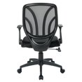 thumbnail image 2 of Work Smart™ Black Screen Back Chair with Flip Arms, 2 of 6