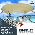 thumbnail image 2 of Knox B32-T32E 67-72 in. Bass Boat 3 Bow Bimini Tops for Boats, Sand, 2 of 7