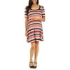 Women's Stawberry Stripe Printed Maternity Dress