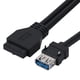 thumbnail image 2 of Cable de montaje en panel de placa base frontal de escritorio USB3.0 19/20PIN con pies fijos (0,6 m), 2 of 5