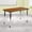 Oak, variant on Emma + Oliver Mobile 28"Wx47.5"L Rectangular Wave Flexible Collaborative Grey Adjustable Activity Table